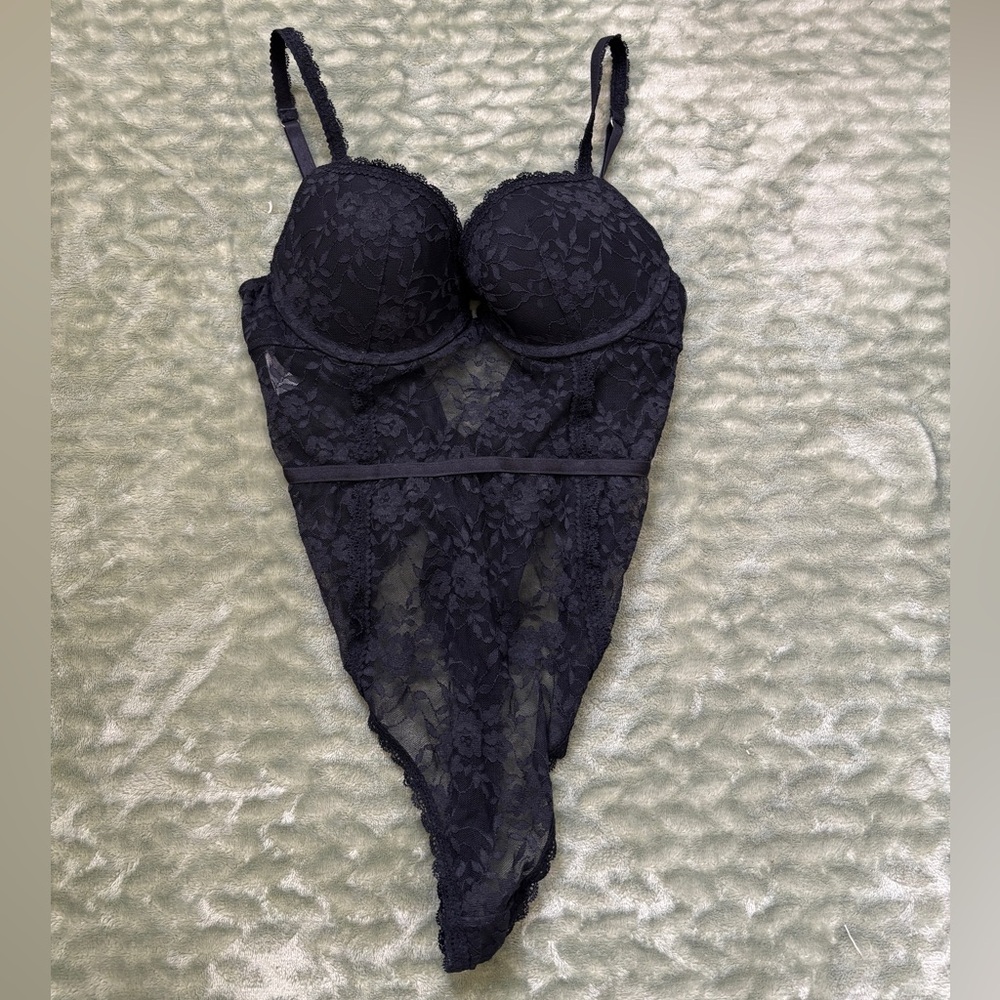 Black lace bodysuit